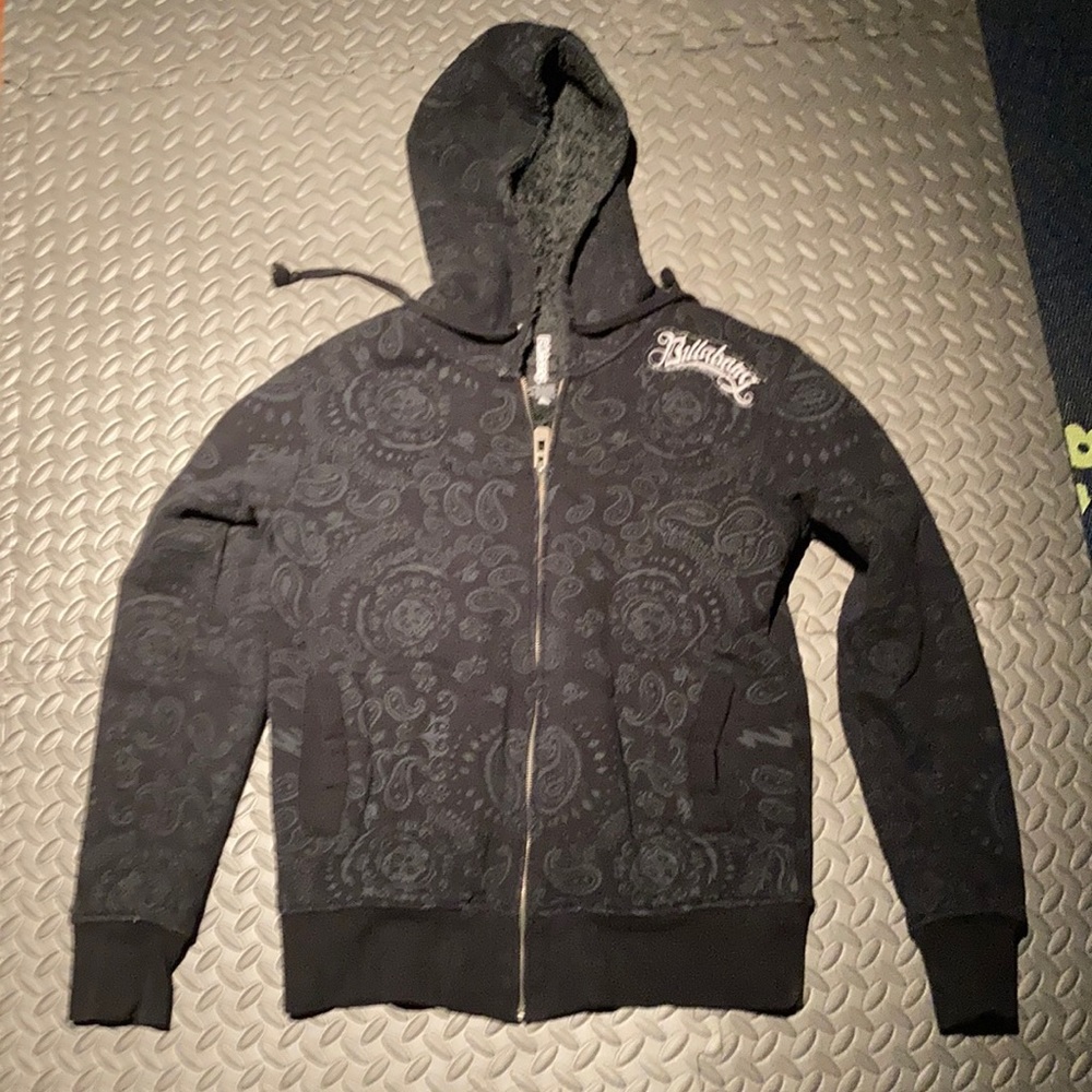 Billabong men’s size S fur lined zip up